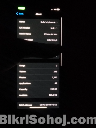 I phone XS Max 256gb (Gold)